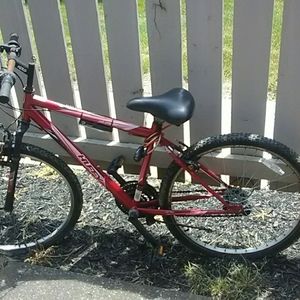 Red mountain bike